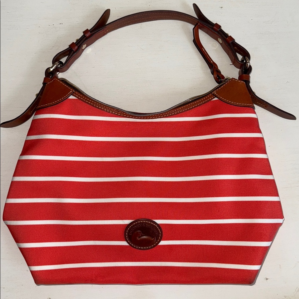 Dooney & Bourke Orange and White Striped Women's Bag 🧡🧡🧡